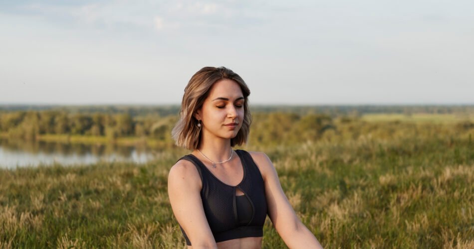 Young Adult Enjoying Yoga Nature